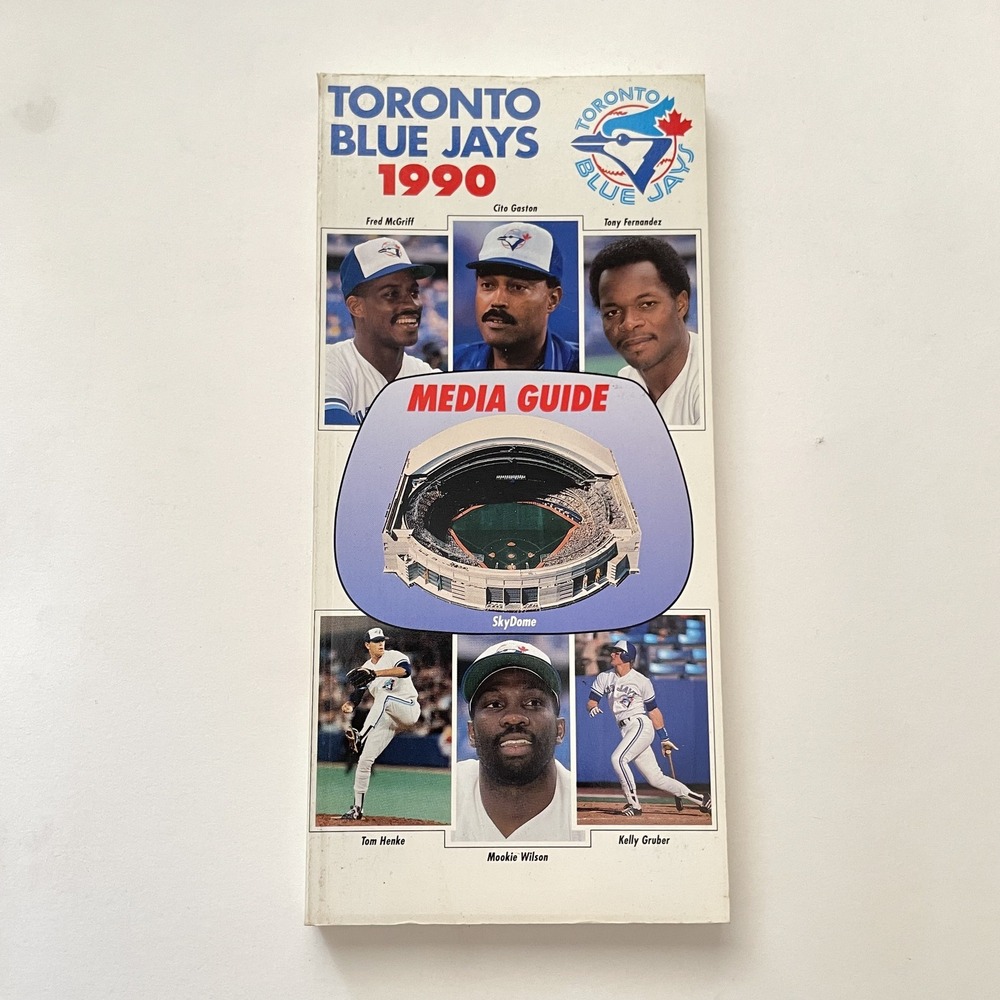 1990 Toronto Blue Jays Media Guide MLB Baseball Fred McGriff Tony Fernandez Tom